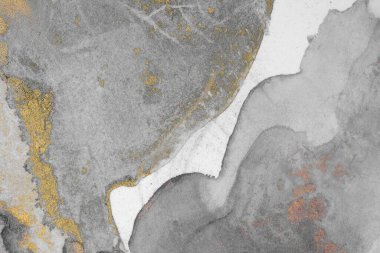 Mermer mürekkep soyut sanatının orijinal resmi. Örnek bir orjinal tablodan yüksek çözünürlüklü fotoğraf. Karargah kağıt dokusuna pürüzsüz mermer desen oluşturmak için soyut resim yapıldı.