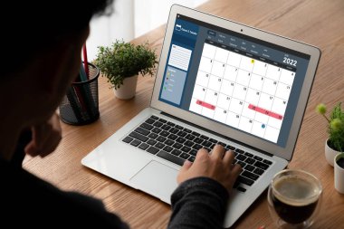 Kişisel düzenleyici ve çevrimiçi iş için mod zamanlama planlaması için bilgisayar yazılım uygulaması takvimiName