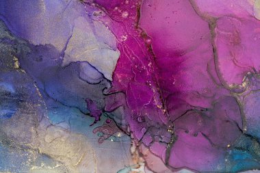 Mermer mürekkep soyut sanatının orijinal resmi. Örnek bir orjinal tablodan yüksek çözünürlüklü fotoğraf. Karargah kağıt dokusuna pürüzsüz mermer desen oluşturmak için soyut resim yapıldı.