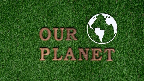 Campagne Sensibilisation Écologique Pour Concept Jour Terre Présentez Message Organisé — Photo