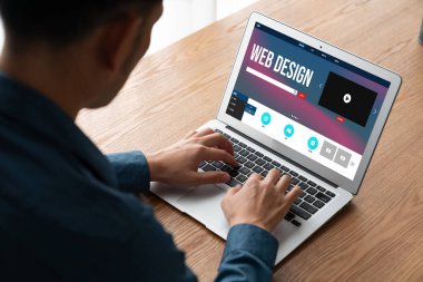 Web sitesi tasarım yazılımı çevrimiçi perakende ticaret ve e-ticaret için model şablonu sağlar