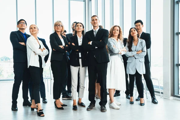 Successful Business People Standing Together Showing Strong Relationship Worker Community — Stock Photo, Image
