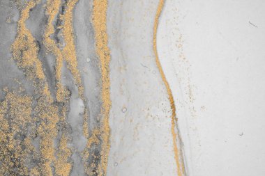 Mermer mürekkep soyut sanatının orijinal resmi. Örnek bir orjinal tablodan yüksek çözünürlüklü fotoğraf. Karargah kağıt dokusuna pürüzsüz mermer desen oluşturmak için soyut resim yapıldı.