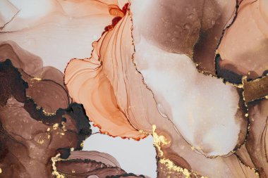 Mermer mürekkep soyut sanatının orijinal resmi. Örnek bir orjinal tablodan yüksek çözünürlüklü fotoğraf. Karargah kağıt dokusuna pürüzsüz mermer desen oluşturmak için soyut resim yapıldı.