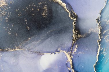 Mermer mürekkep soyut sanatının orijinal resmi. Örnek bir orjinal tablodan yüksek çözünürlüklü fotoğraf. Karargah kağıt dokusuna pürüzsüz mermer desen oluşturmak için soyut resim yapıldı.