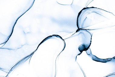 Mermer mürekkep soyut sanatının orijinal resmi. Örnek bir orjinal tablodan yüksek çözünürlüklü fotoğraf. Karargah kağıt dokusuna pürüzsüz mermer desen oluşturmak için soyut resim yapıldı.