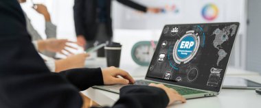 Pazarlama stratejisini planlamak için modern iş için ERP girişimi kaynak planlama yazılımı