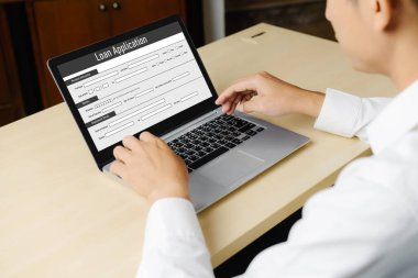 İnternet ağındaki mod dijital bilgi toplama için çevrimiçi kredi başvuru formu