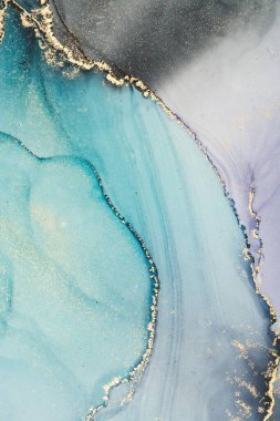 Mermer mürekkep soyut sanatının orijinal resmi. Örnek bir orjinal tablodan yüksek çözünürlüklü fotoğraf. Karargah kağıt dokusuna pürüzsüz mermer desen oluşturmak için soyut resim yapıldı.