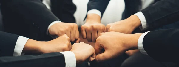 Kantoormedewerker Team Stapelen Hand Hand Symboliseren Succesvolle Groep Van Business — Stockfoto