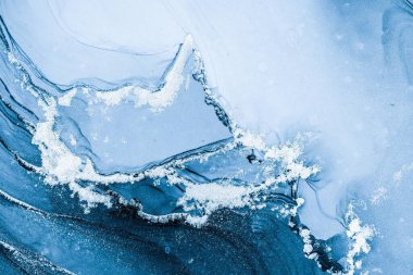Mermer mürekkep soyut sanatının orijinal resmi. Örnek bir orjinal tablodan yüksek çözünürlüklü fotoğraf. Karargah kağıt dokusuna pürüzsüz mermer desen oluşturmak için soyut resim yapıldı.