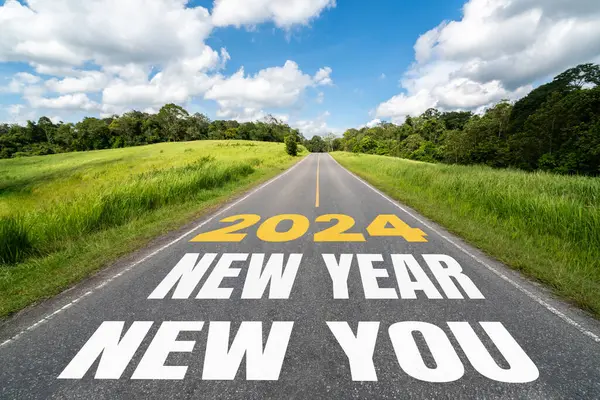 2024 Viagem Viagem Ano Novo Conceito Visão Futura Paisagem Natureza — Fotografia de Stock