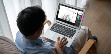 Mimari iş ve profesyonel tasarımcı için mimari tasarım modem yazılım uygulaması