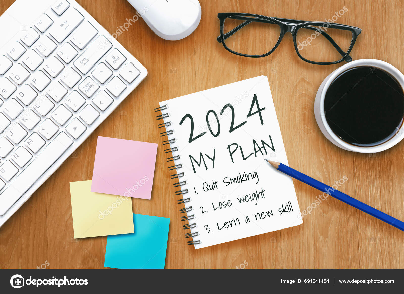 2024 Happy New Year Resolution Goal List Plans Setting Business Stock   Depositphotos 691041454 Stock Photo 2024 Happy New Year Resolution 