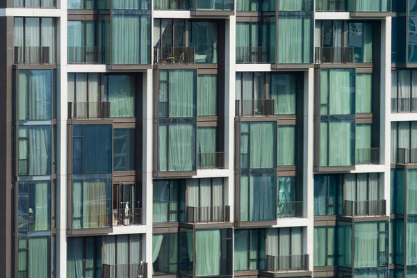 Finestra Appartamento Edificio Residenziale Grattacielo Moderno Della Città Nella Luce — Foto Stock