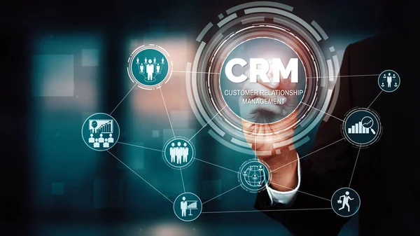 Crm Customer Relationship Management Business Sales Marketing System Concept Presented — Stock Photo, Image