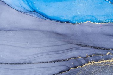 Mermer mürekkep soyut sanatının orijinal resmi. Örnek bir orjinal tablodan yüksek çözünürlüklü fotoğraf. Karargah kağıt dokusuna pürüzsüz mermer desen oluşturmak için soyut resim yapıldı.