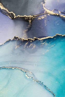 Mermer mürekkep soyut sanatının orijinal resmi. Örnek bir orjinal tablodan yüksek çözünürlüklü fotoğraf. Karargah kağıt dokusuna pürüzsüz mermer desen oluşturmak için soyut resim yapıldı.