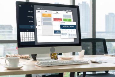 İnternet sitesindeki modish regrition için çevrimiçi aplikasyon rezervasyon takvimi