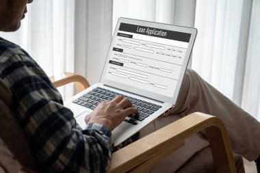 İnternet ağındaki mod dijital bilgi toplama için çevrimiçi kredi başvuru formu