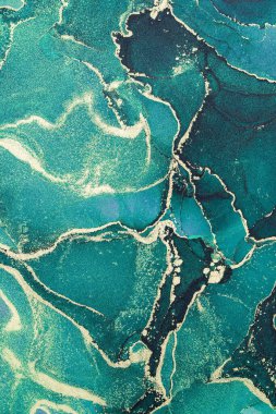 Mermer mürekkep soyut sanatının orijinal resmi. Örnek bir orjinal tablodan yüksek çözünürlüklü fotoğraf. Karargah kağıt dokusuna pürüzsüz mermer desen oluşturmak için soyut resim yapıldı.