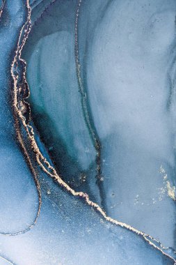 Mermer mürekkep soyut sanatının orijinal resmi. Örnek bir orjinal tablodan yüksek çözünürlüklü fotoğraf. Karargah kağıt dokusuna pürüzsüz mermer desen oluşturmak için soyut resim yapıldı.