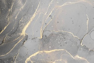 Mermer mürekkep soyut sanatının orijinal resmi. Örnek bir orjinal tablodan yüksek çözünürlüklü fotoğraf. Karargah kağıt dokusuna pürüzsüz mermer desen oluşturmak için soyut resim yapıldı.