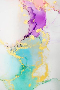 Mermer mürekkep soyut sanatının orijinal resmi. Örnek bir orjinal tablodan yüksek çözünürlüklü fotoğraf. Karargah kağıt dokusuna pürüzsüz mermer desen oluşturmak için soyut resim yapıldı.