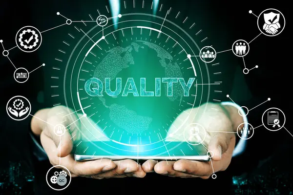 Quality Assurance Quality Control Concept Modern Graphic Interface Showing Certified — Stock Photo, Image