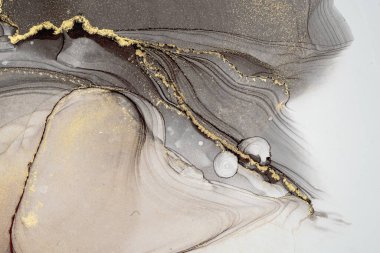 Mermer mürekkep soyut sanatının orijinal resmi. Örnek bir orjinal tablodan yüksek çözünürlüklü fotoğraf. Karargah kağıt dokusuna pürüzsüz mermer desen oluşturmak için soyut resim yapıldı.