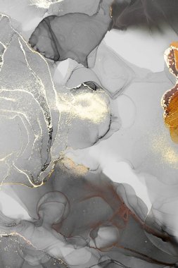 Mermer mürekkep soyut sanatının orijinal resmi. Örnek bir orjinal tablodan yüksek çözünürlüklü fotoğraf. Karargah kağıt dokusuna pürüzsüz mermer desen oluşturmak için soyut resim yapıldı.