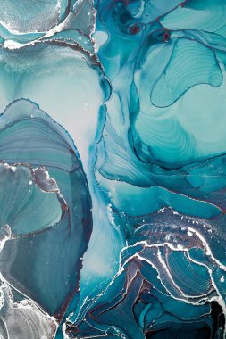 Mermer mürekkep soyut sanatının orijinal resmi. Örnek bir orjinal tablodan yüksek çözünürlüklü fotoğraf. Karargah kağıt dokusuna pürüzsüz mermer desen oluşturmak için soyut resim yapıldı.