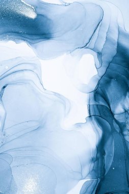 Mermer mürekkep soyut sanatının orijinal resmi. Örnek bir orjinal tablodan yüksek çözünürlüklü fotoğraf. Karargah kağıt dokusuna pürüzsüz mermer desen oluşturmak için soyut resim yapıldı.