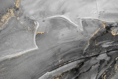 Mermer mürekkep soyut sanatının orijinal resmi. Örnek bir orjinal tablodan yüksek çözünürlüklü fotoğraf. Karargah kağıt dokusuna pürüzsüz mermer desen oluşturmak için soyut resim yapıldı.