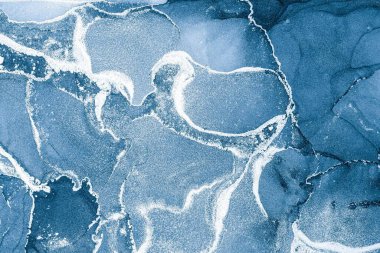 Mermer mürekkep soyut sanatının orijinal resmi. Örnek bir orjinal tablodan yüksek çözünürlüklü fotoğraf. Karargah kağıt dokusuna pürüzsüz mermer desen oluşturmak için soyut resim yapıldı.