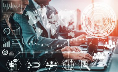 İnsan Kaynakları İşe Alma ve İnsan Ağı Konsepti. Modern grafik arayüzü profesyonel eleman alımını ve personel arayışını gösteriyor. uds