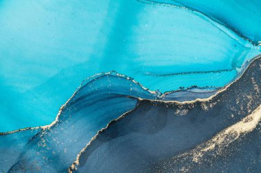 Mermer mürekkep soyut sanatının orijinal resmi. Örnek bir orjinal tablodan yüksek çözünürlüklü fotoğraf. Karargah kağıt dokusuna pürüzsüz mermer desen oluşturmak için soyut resim yapıldı.