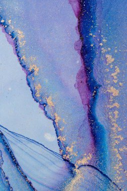 Mermer mürekkep soyut sanatının orijinal resmi. Örnek bir orjinal tablodan yüksek çözünürlüklü fotoğraf. Karargah kağıt dokusuna pürüzsüz mermer desen oluşturmak için soyut resim yapıldı.