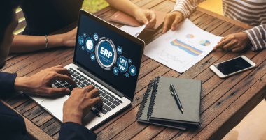 Pazarlama stratejisini planlamak için modern iş için ERP girişimi kaynak planlama yazılımı