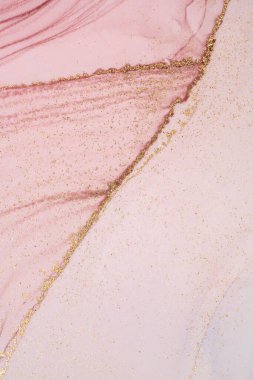 Mermer mürekkep soyut sanatının orijinal resmi. Örnek bir orjinal tablodan yüksek çözünürlüklü fotoğraf. Karargah kağıt dokusuna pürüzsüz mermer desen oluşturmak için soyut resim yapıldı.