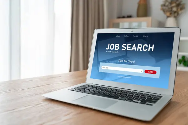 Online job search on modish website for worker to search for job opportunities on the recruitment internet network