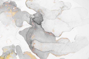 Mermer mürekkep soyut sanatının orijinal resmi. Örnek bir orjinal tablodan yüksek çözünürlüklü fotoğraf. Karargah kağıt dokusuna pürüzsüz mermer desen oluşturmak için soyut resim yapıldı.