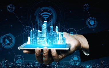 Küresel İş Büyümesi için 5G İletişim Teknolojisi Kablosuz İnternet Ağı, Sosyal Medya, Dijital E-ticaret ve Eğlence Evi Kullanımı. uds