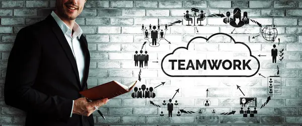 Teamwork Business Human Resources Group Business People Working Together Successful — Stock Photo, Image