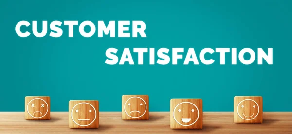 Customer Review Satisfaction Feedback Survey Concept User Give Rating Service — Stock Photo, Image