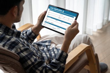 İnternet ağındaki mod dijital bilgi toplama için çevrimiçi kredi başvuru formu