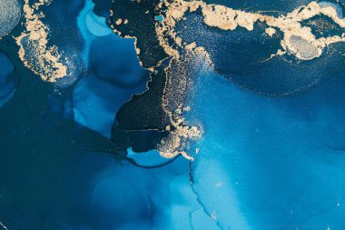 Mermer mürekkep soyut sanatının orijinal resmi. Örnek bir orjinal tablodan yüksek çözünürlüklü fotoğraf. Karargah kağıt dokusuna pürüzsüz mermer desen oluşturmak için soyut resim yapıldı.