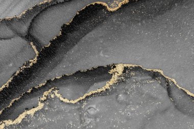 Mermer mürekkep soyut sanatının orijinal resmi. Örnek bir orjinal tablodan yüksek çözünürlüklü fotoğraf. Karargah kağıt dokusuna pürüzsüz mermer desen oluşturmak için soyut resim yapıldı.