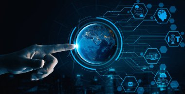 Küresel İş Büyümesi için 5G İletişim Teknolojisi Kablosuz İnternet Ağı, Sosyal Medya, Dijital E-ticaret ve Eğlence Evi Kullanımı. uds