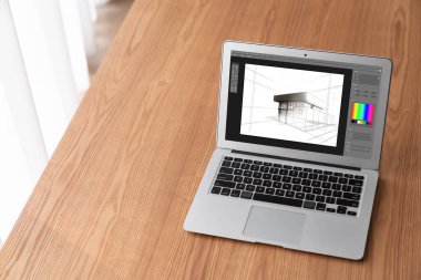 Mimari iş ve profesyonel tasarımcı için mimari tasarım modem yazılım uygulaması